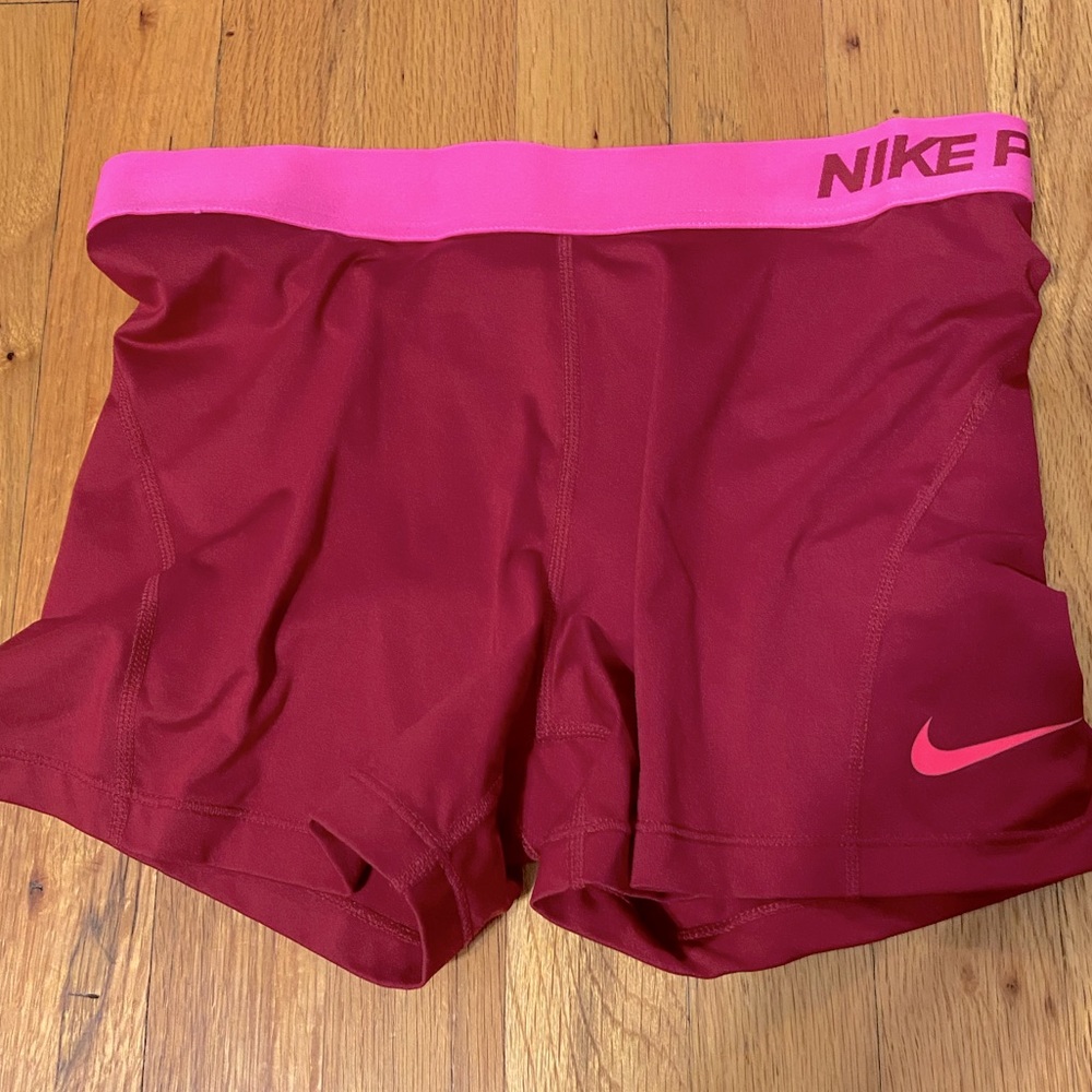 NIKE PRO DRI FIT SHORTS PINK SIZE LARGE